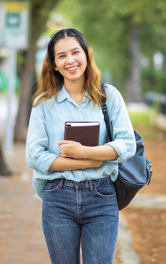 woman smiling confidently